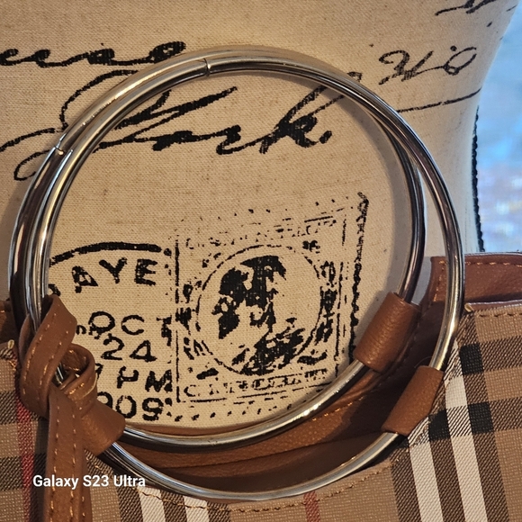 Plaid Handbag - Brown and Cream - Picture 7 of 16